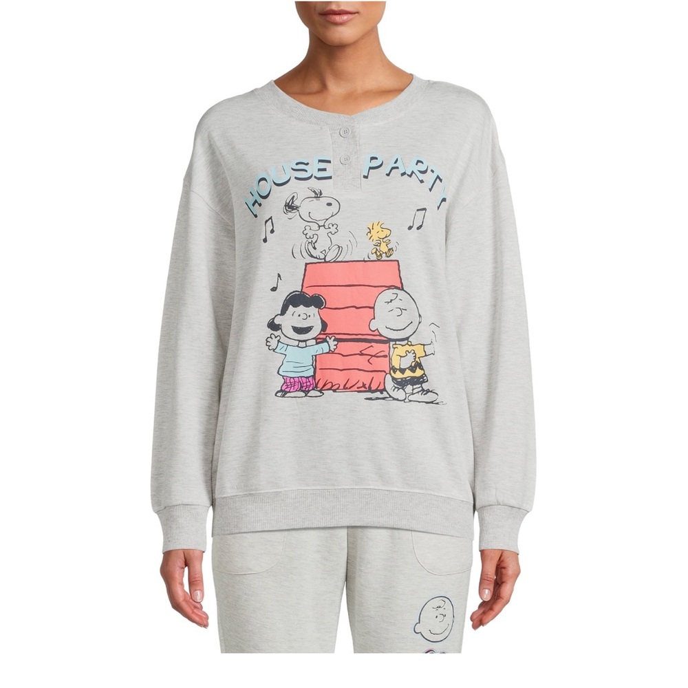 Peanuts Women's and Women's Plus Snoopy and Gang Long Sleeve Pajama Top